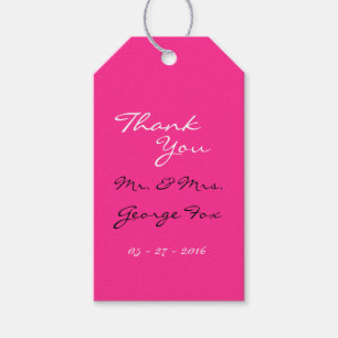 Neonpink Geschenkanhänger