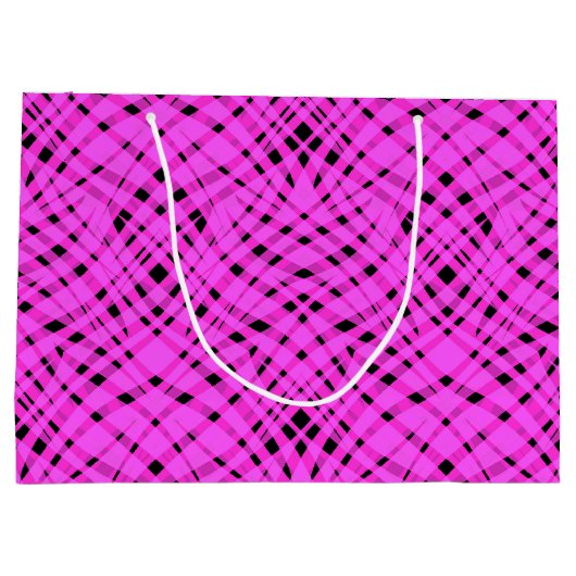 Neonpink Große Geschenktüte (Rückseite)