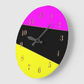 Neonpink Große Wanduhr (Winkel)