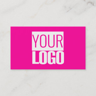 Neonpink - Ihre Logo-& QR-Code-Visitenkarte Visitenkarte
