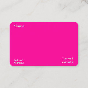 Neonpink - minimalistisch visitenkarte