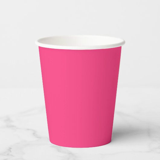 Neonpink Pappbecher (Rückseite)