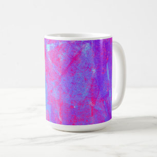Neonpink und Aquablau abstrakt Kaffeetasse