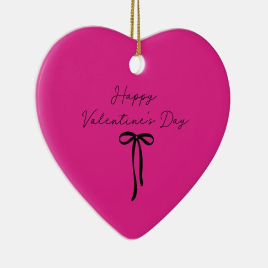 Neonpink | Valentinstag Keramik Ornament (Rechts)