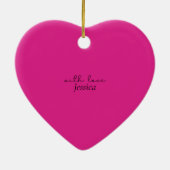 Neonpink | Valentinstag Keramik Ornament (Hinten)