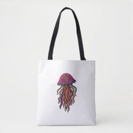 Neonqualle-Tragetasche – Trippy-Meeres-Vibes Tasche