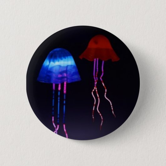 Neonquallen Button (Vorderseite)