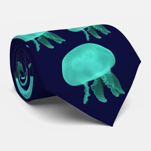 Neonquallen-Krawatte Krawatte (Gerollt)