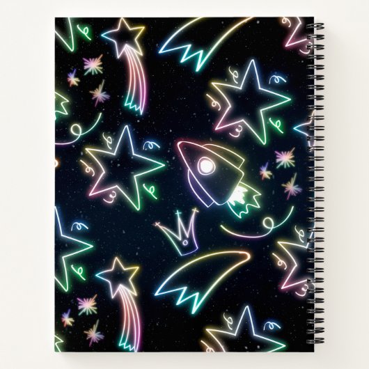 Neonraketenstar Notizblock (Rückseite)