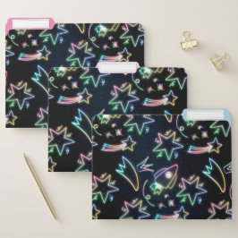 Neonraketenstar Papiermappe
