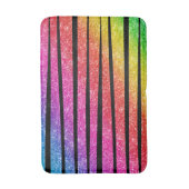 Neonregenbogen-Imitat-Glitzerzebra-Streifen Badematte (Vorderseite Vertikal)