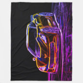 Neonregenbogen-Sport-Auto-Graffiti-Kunst Fleecedecke (Vorderseite)