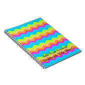 Neonregenbogen-Zickzack Notizblock (Rechte Seite)
