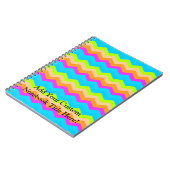 Neonregenbogen-Zickzack Notizblock (Linke Seite)