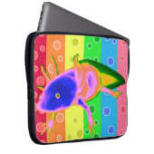 NeonregenbogenAxolotlfall Laptopschutzhülle (Vorne Rechts)