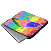 NeonregenbogenAxolotlfall Laptopschutzhülle (Vorne Knopf)