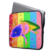 NeonregenbogenAxolotlfall Laptopschutzhülle (Vorderseite Links)