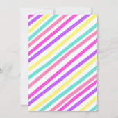 Neonrollen-Skaten-Tafel-Regenbogen-Geburtstag Einladung (Rückseite)