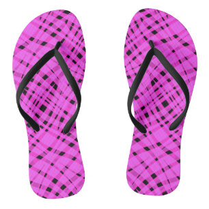 Neonrosa Badesandalen
