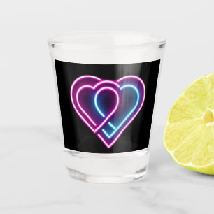 Neonrosa/blaues Herz Valentinstag Tasse