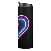 Neonrosa/blaues Herz Valentinstag Tasse (Nach rechts gedreht)
