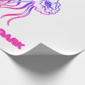 Neonrosa Blumen - Kunstgeschenkpapier Geschenkpapier (Ecke)