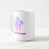 Neonrosa Blumen - Kunstkaffeetasse Kaffeetasse (Vorderseite Links)