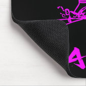 Neonrosa Eiffelturm Paris Skizze Modern Mousepad (Ecke)