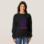 Neonrosa Florale Blüte - Kunst-Sweatshirt Sweatshirt (Vorne ganz)