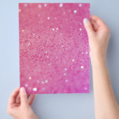 Neonrosa Glitter Funkeln Flyer (Hand)