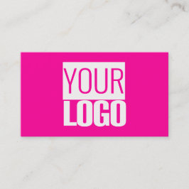 Neonrosa - Ihre Logo- und QR-Code-Visitenkarte Visitenkarte