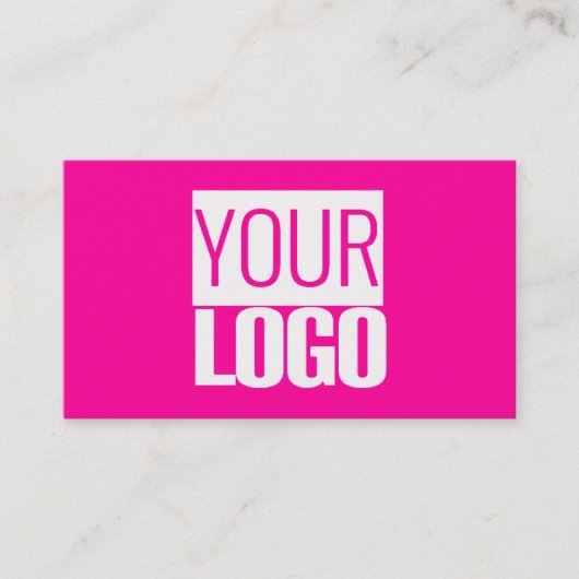 Neonrosa - Ihre Logo- und QR-Code-Visitenkarte Visitenkarte (Vorderseite)