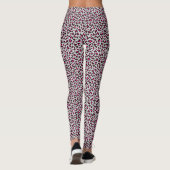 Neonrosa Leopardrucke Leggings (Rückseite)