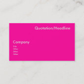 neonrosa - minimalistisch visitenkarte (Rückseite)