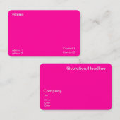 neonrosa - minimalistisch visitenkarte (Vorne/Hinten)