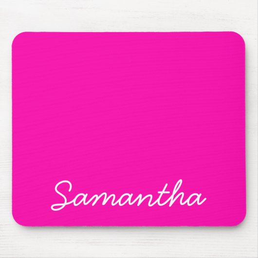 Neonrosa-Modemonogramm Mousepad (Vorne)