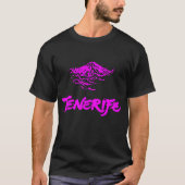 Neonrosa Mount Teide Teneriffa Vulkan T-Shirt (Vorderseite)