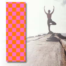 Neonrosa Orange Checkerboard Vintag
