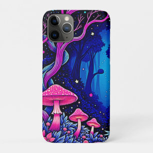 Neonrosa Pilzwald Kunst Case-Mate iPhone Hülle