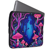 Neonrosa Pilzwald Kunst Laptopschutzhülle (Vorne Rechts)