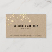 Neonrosa Pinselstriche zieht Kraft Paper Business  Visitenkarte (Rückseite)