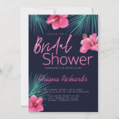 Neonrosa tropische Retro-Liebe (Vorderseite)