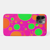 Neonrosa und grüne Retro Circle Design Case-Mate iPhone Hülle (Rückseite (Horizontal))
