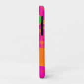 Neonrosa und grüne Retro Circle Design Case-Mate iPhone Hülle (Hinten/Links)