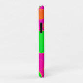 Neonrosa und grüne Retro Circle Design Case-Mate iPhone Hülle (Hinten/Rechts)