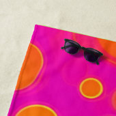 Neonrosa und grüne Retro Circle Design Strandtuch (Beispiel)