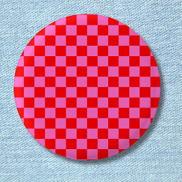 Neonrosa und rotes Karton Vintag Button