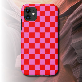 Neonrosa und rotes Karton Vintag Case-Mate iPhone Hülle