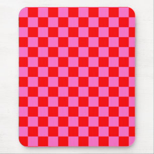 Neonrosa und rotes Karton Vintag Mousepad
