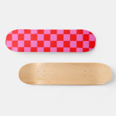 Neonrosa und rotes Karton Vintag Skateboard (Horizontal)